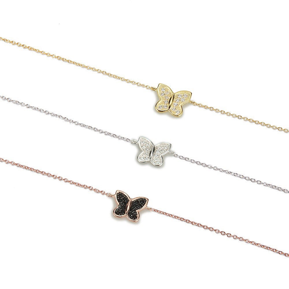 Small Butterfly Bracelet Cz