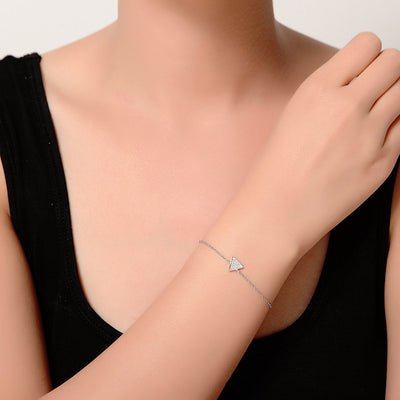 Triangle Bracelet Cz