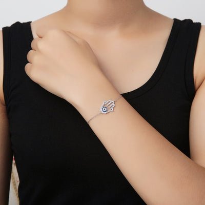 Hand & Eye Bracelet Cz