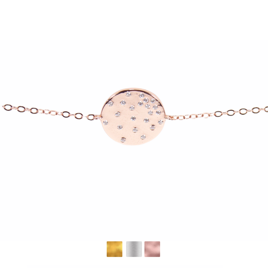 Galaxy Disc Bracelet CZ