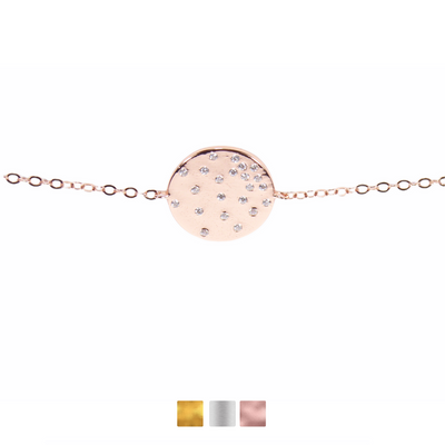 Galaxy Disc Bracelet CZ