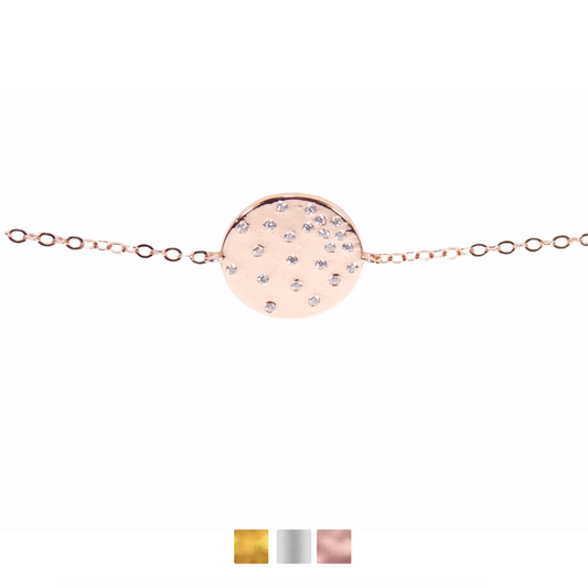 Galaxy Disc Bracelet CZ